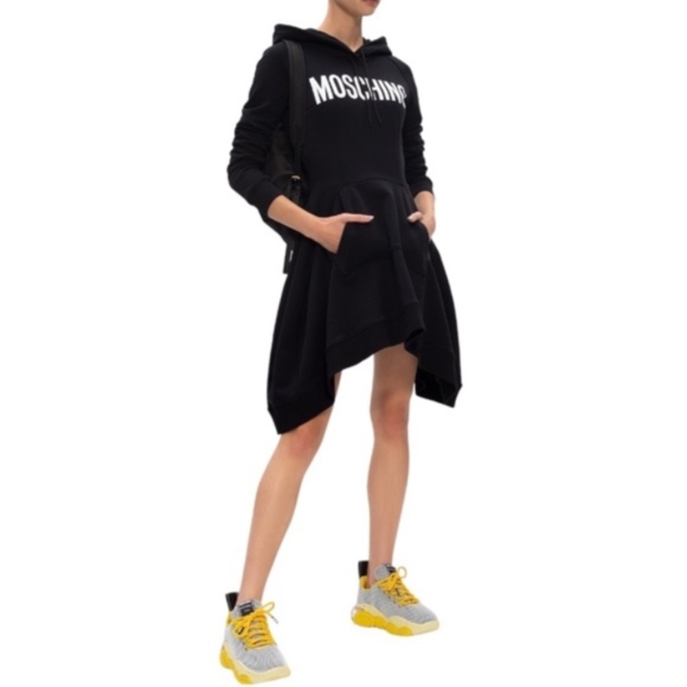 Moschino Black Hoodie Dress